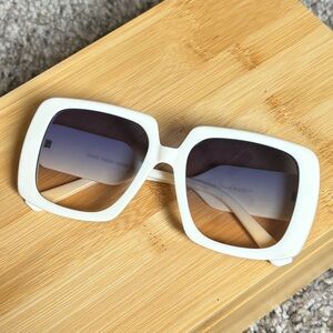 Fun White Square Sunglasses